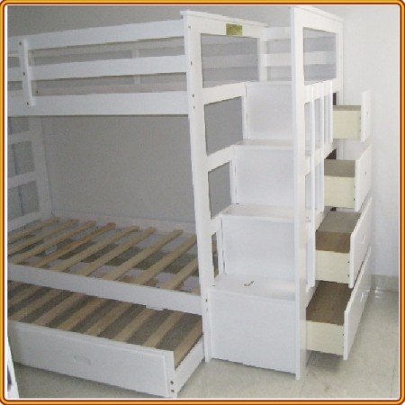Acme - White : Giường 2 Tầng - Trên 1m / Dưới 1m